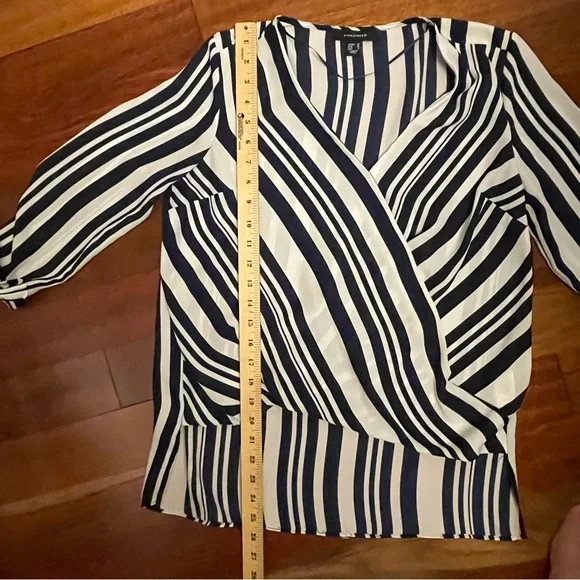 Atmosphere Navy and White Striped Blouse - Picture 6 of 6